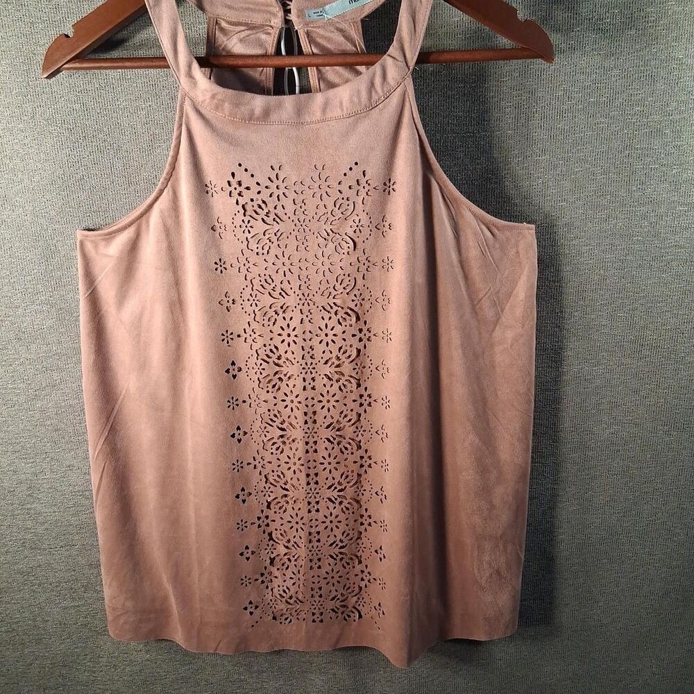 Maurices Women's Pink and Tan Vest